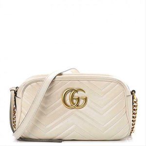 Gucci Marmont Calfskin Matelasse Small Gg Chain
